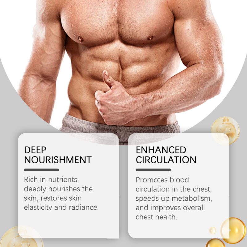 Men's Chest Care Oil Daily Nourishment with Natural Ingredients for Smooth Elastic Skin - Image 4