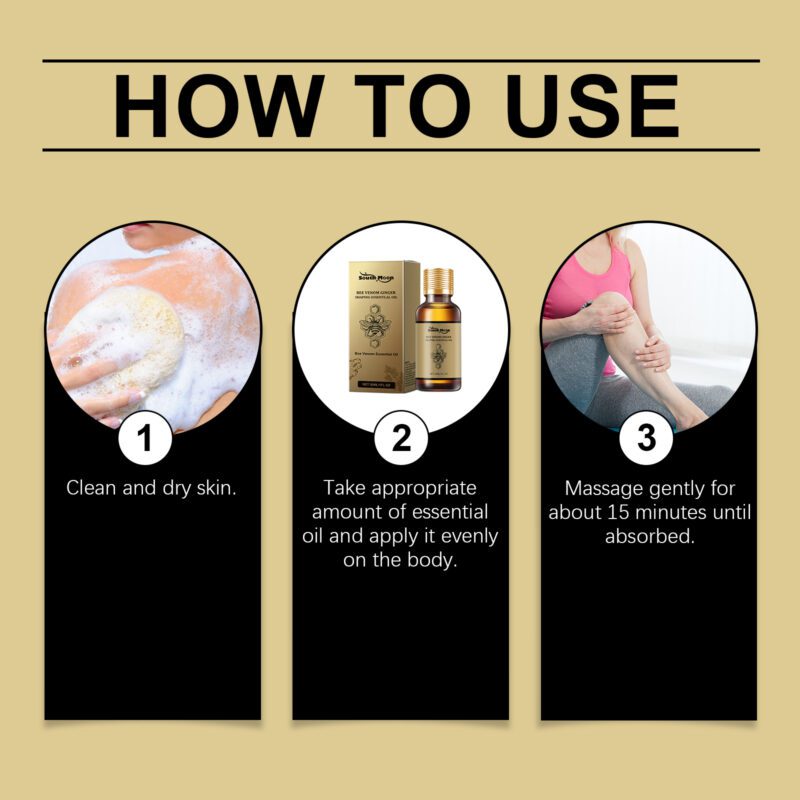 Natural Bee Venom Body Oil with Peppermint & Black Pepper for Supple Skin - Image 6