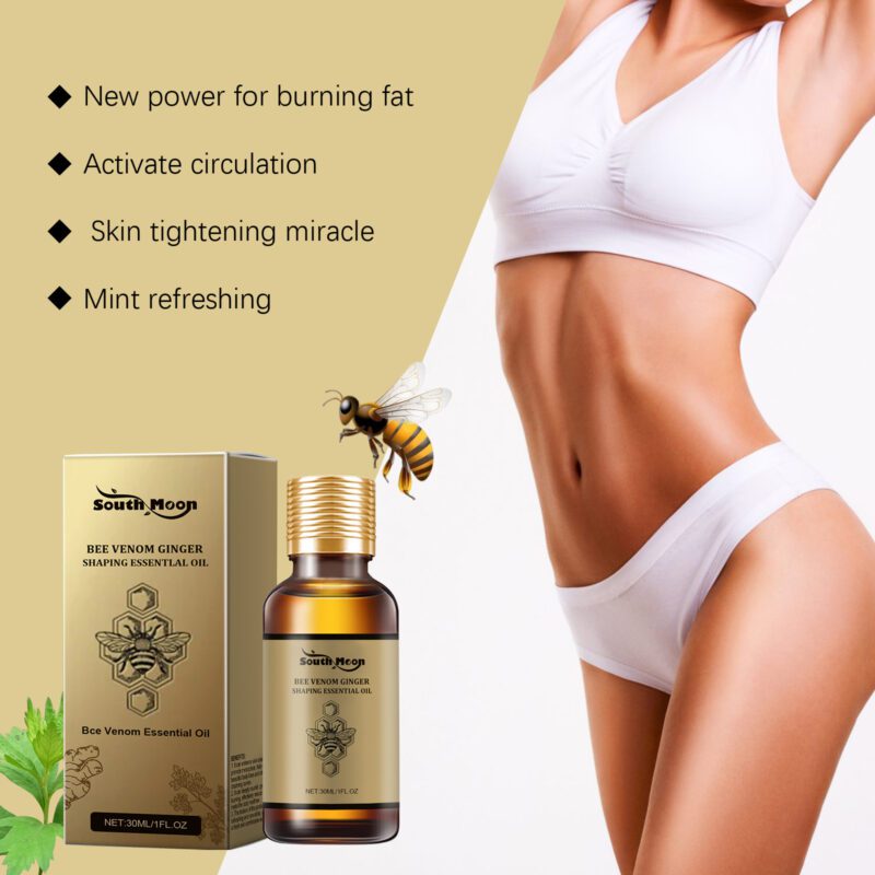 Natural Bee Venom Body Oil with Peppermint & Black Pepper for Supple Skin - Image 3