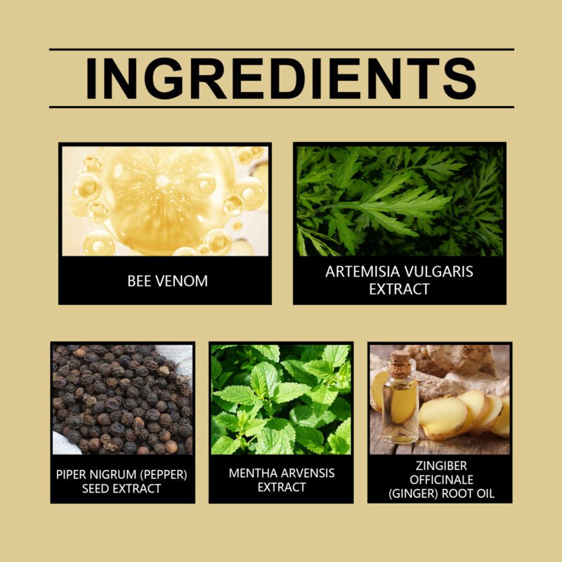 Natural Bee Venom Body Oil with Peppermint & Black Pepper for Supple Skin - Image 5