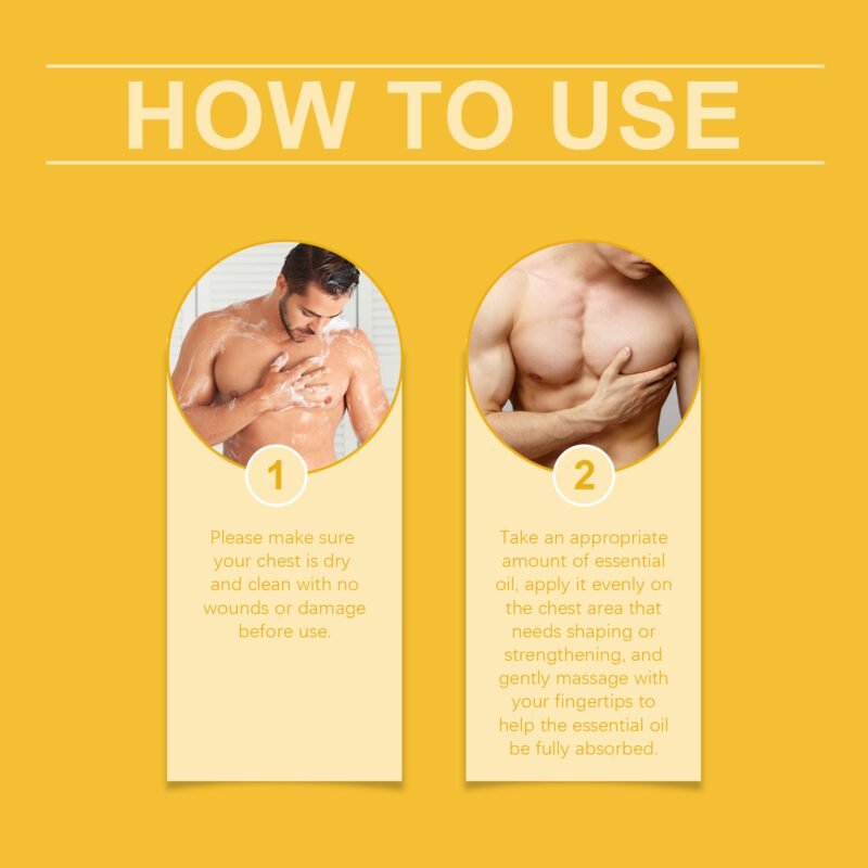 Men's Natural Chest Care Oil with Castor & Jojoba for Daily Massage - Image 6